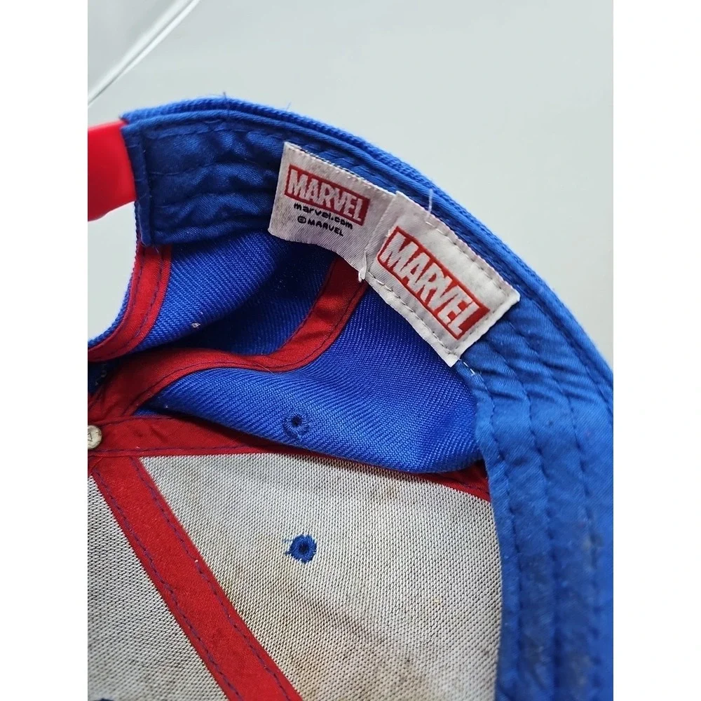 Marvel‎ Captain America Adjustable Snapback Cap Hat Blue/Red/White One Size
